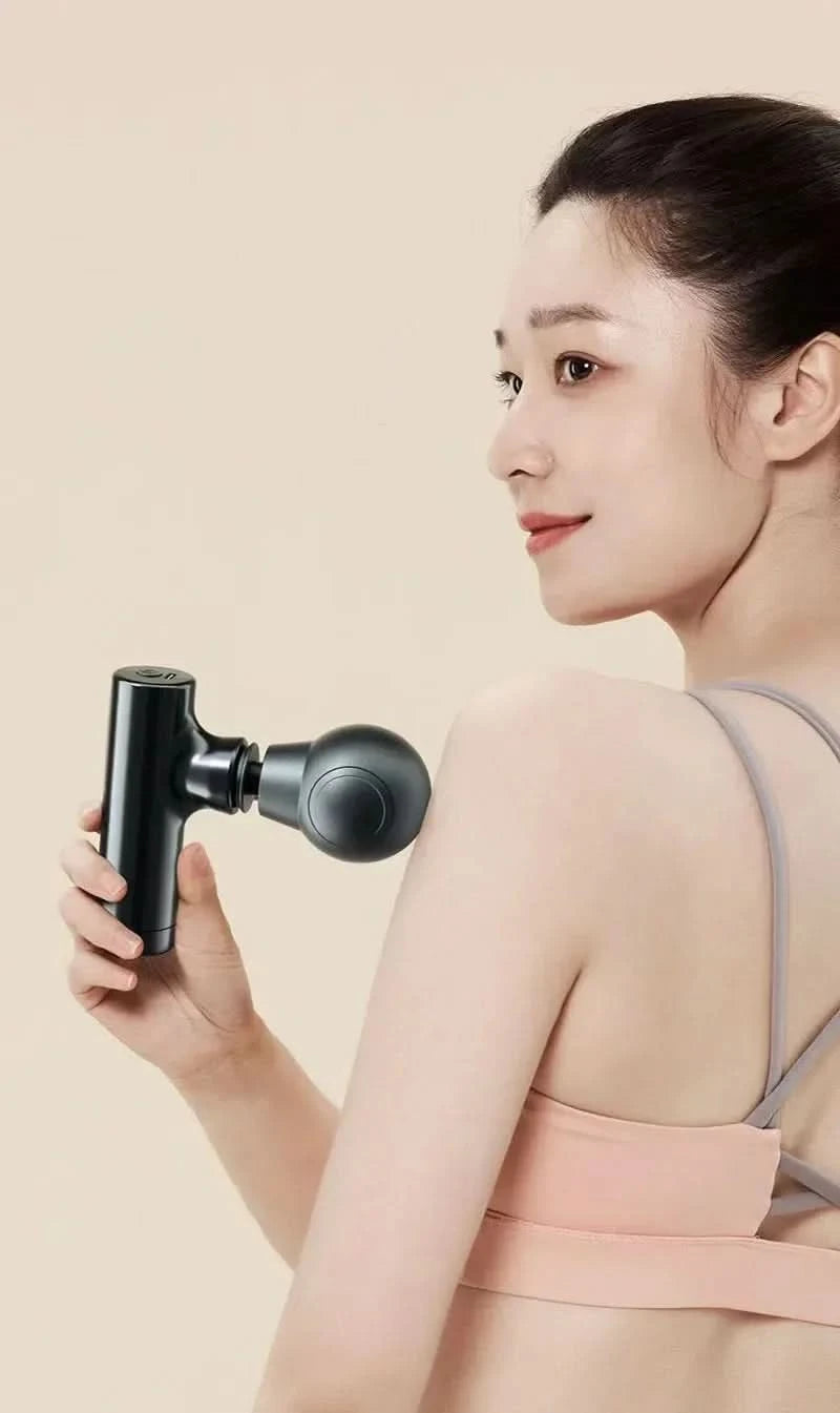 Mini Massage Massage LCD Screen 6 Heads Gun Muscle Massager Portable Electric Fascia Gun for Neck Foot Body Fascia Gun - M & M Global