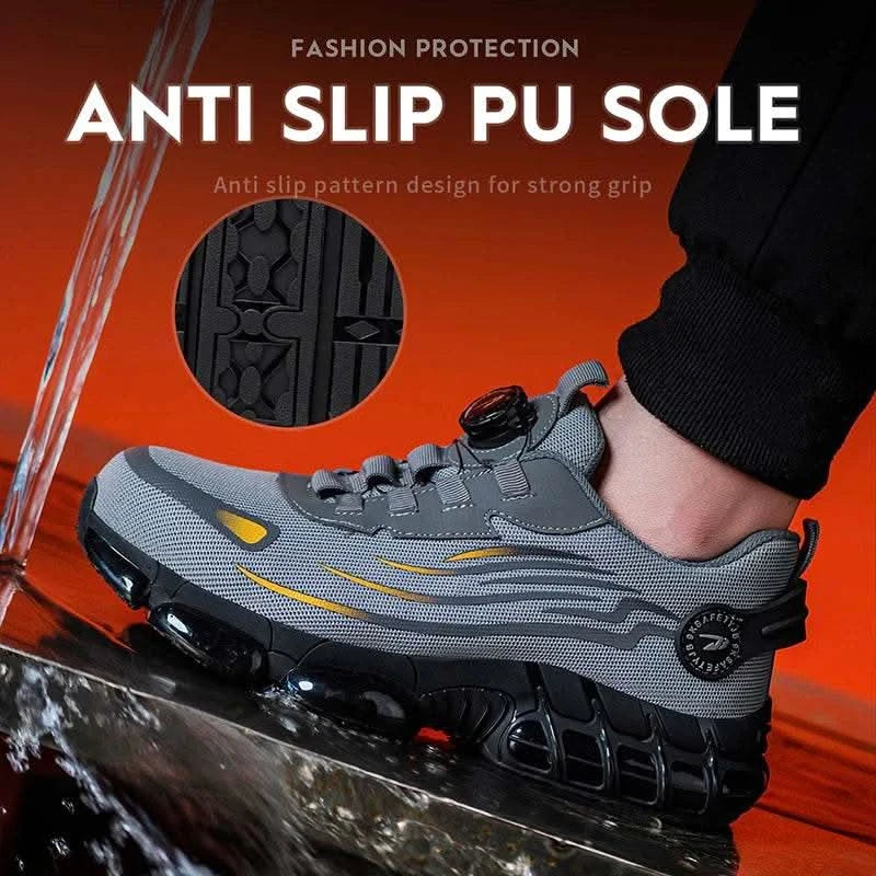 Breathable lace-free soft sole comfortable anti-smash anti-puncture labour insurance shoes - M & M Global