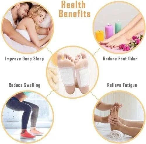 50 Pcs Old Beijing Foot Paste Mai Grass Bamboo Vinegar Herbal Detoxifying Foot Pads Weight Loss Toxin Removal Health Benefits - M & M Global