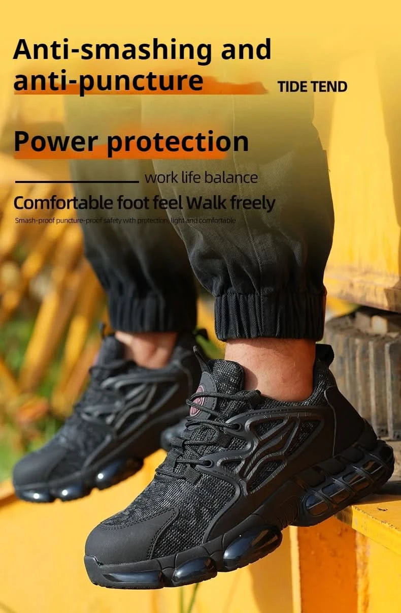 Protective Safety Shoes Men Anti-smash Anti-puncture Steel Toe Work Shoes Breathable Security Industrial Shoes Men Safety Boots