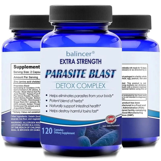 Parasite Cleanse Gut Detox Complex Supports Gut Cleansing - Removes Parasites From The Body and Helps with Immune Health - M & M Global