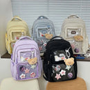 Japanese Style Kawaii Backpack Girls Transparent Ita Bag Women Large Capacity Backpack Fashion School Bag for College Student JK - M & M Global