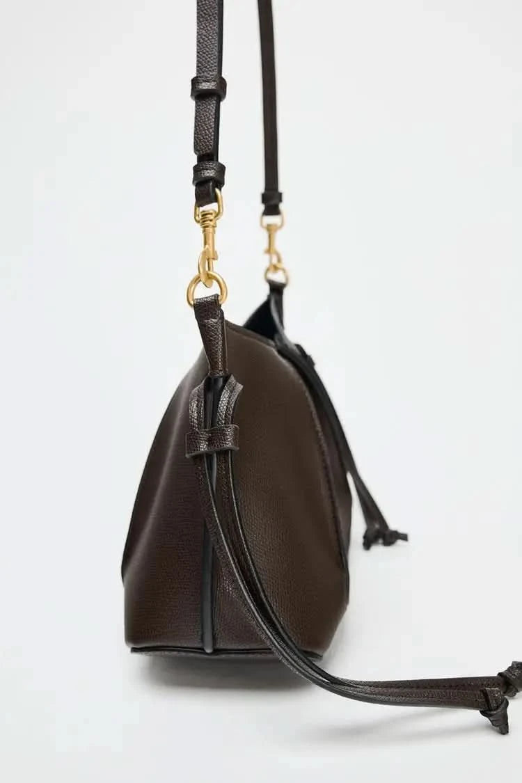 PLEATED MINI BAG, Women's Solid Color Simple Shoulder Bag, Fashionable Small Crossbody Purses, Luxury Design Handbag - M & M Global