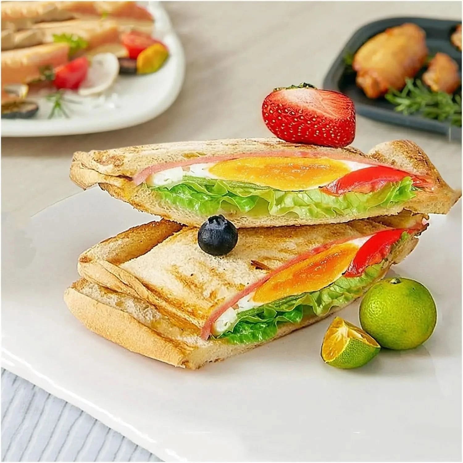 kitchen Gadgets 3 in 1 Breakfast Counter, Electric Mini Waffle Maker, Toast Maker, Breakfast Sandwich Maker, Home Breakfast Make - M & M Global