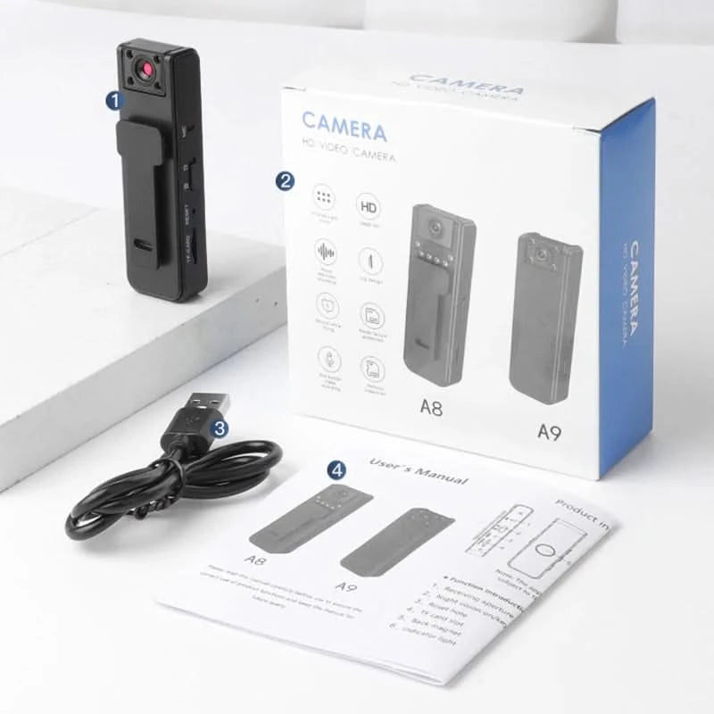 Xiaomi A9 High-definition 1080P Mini Camera Night Vision Portable Digital Camera Outdoor Sports Camera Riding Camcorder - M & M Global
