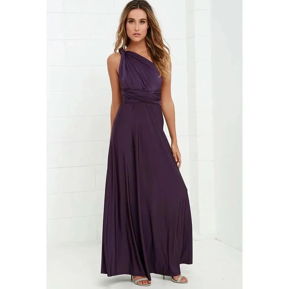 Sexy Women Multiway Wrap Convertible Boho Maxi Club Red Dress Bandage Long Dress Party Bridesmaids Infinity Robe Longue Femme - M & M Global