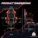 Gaming Chair, Computer Chair with Wheels, Adjustable Height Pu Leather Gamer Chair Office Desk Chair