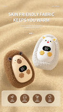 Plush Rechargeable Hand Warmer, 3-Temp & Long-Lasting Portable Warmer for Winter, Mini Smart Heating Pad Gift