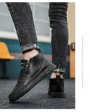 Men Boots Winter High Top Leather Shoes Fashion Cotton Shoes Fashion Ankle Boots Business Casual Outdoor Shoes Male Sneakers New - M & M Global