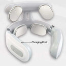 4-head Cervical Massager Strength Adjustment USB Charging Intelligent Voice Heating Neck Massager Neck Care White - M & M Global
