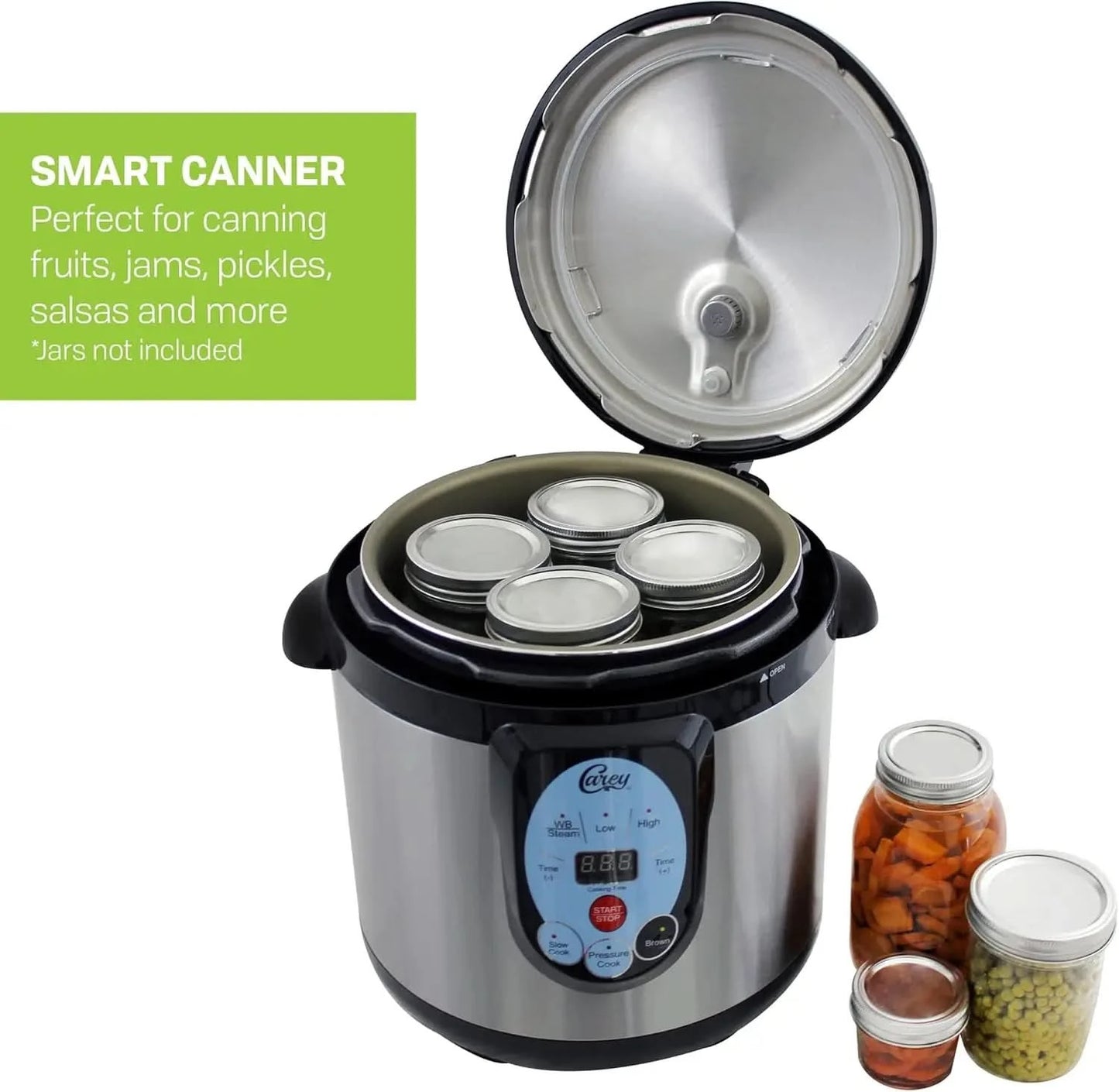 CAREY DPC-9SS Smart Electric Pressure Cooker and Canner, Stainless Steel, 9.5 Qt - M & M Global