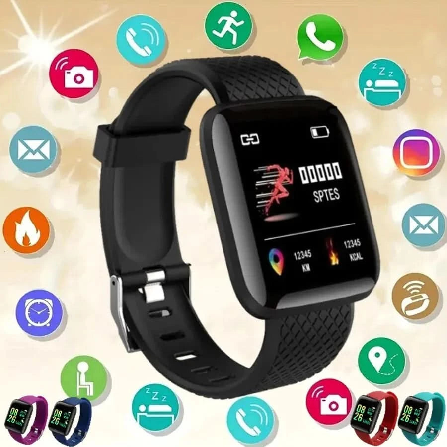 Multifunction Smart Watch For Men Women Kids Message Remind Music Control Sport Step Calories D13 Smartwatch Alarm Clock 116Plus - M & M Global