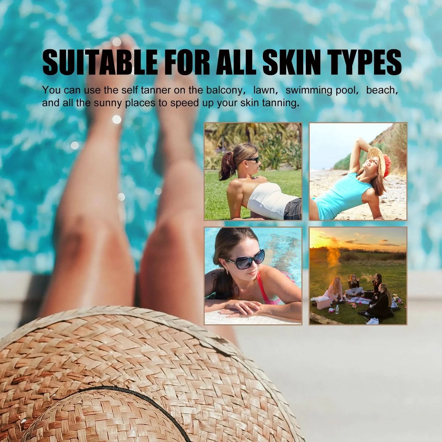 EELHOE tanning care gel for fast tanning creates natural bronzer, refreshing and moisturizing skin, and body tanning aid cream - M & M Global
