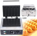 110V Nonstick 2-Shape Commercial Electric 5pcs Hot Dog Maker Machine Waffle Baker Electric Waffle Maker Muffin Machine Corn Dog - M & M Global