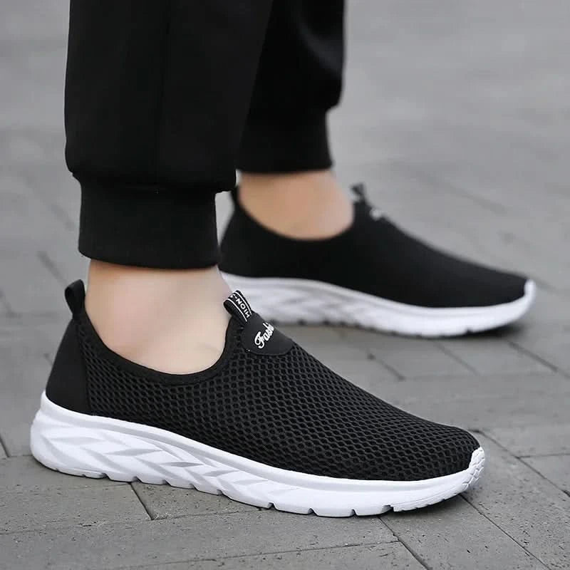 YRZL Mesh Loafers Men Casual Shoes Summer Lightweight Outdoor Male Walking Shoes Anti-slip Comfortable Slip on Loafers for Men - M & M Global