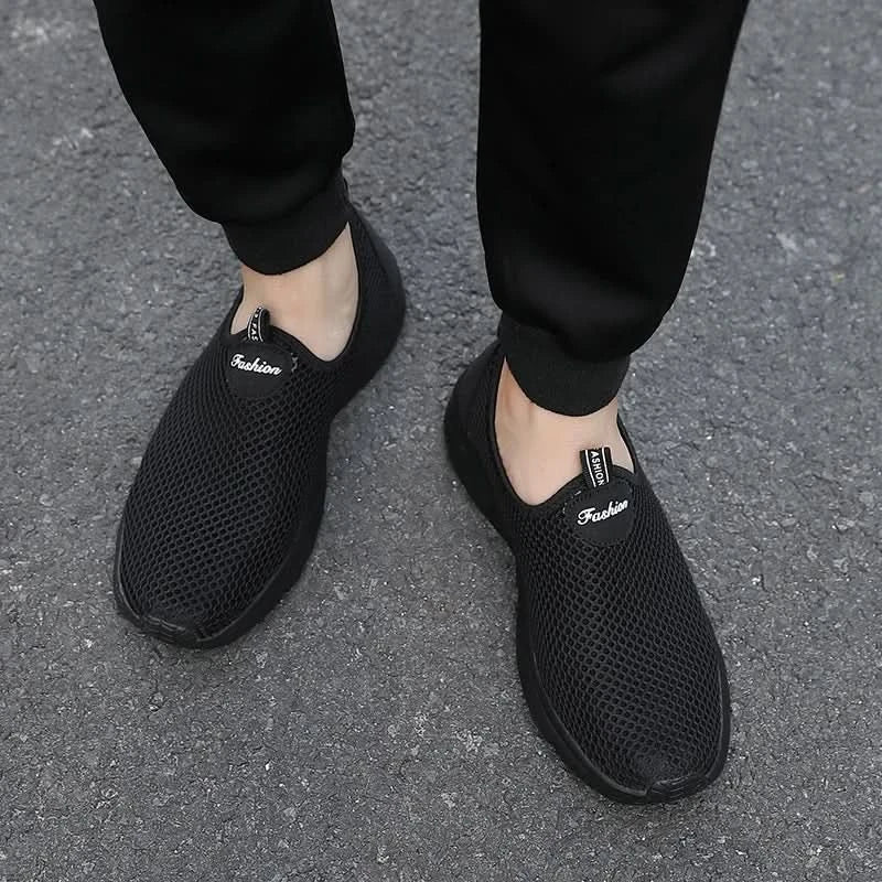 YRZL Mesh Loafers Men Casual Shoes Summer Lightweight Outdoor Male Walking Shoes Anti-slip Comfortable Slip on Loafers for Men - M & M Global
