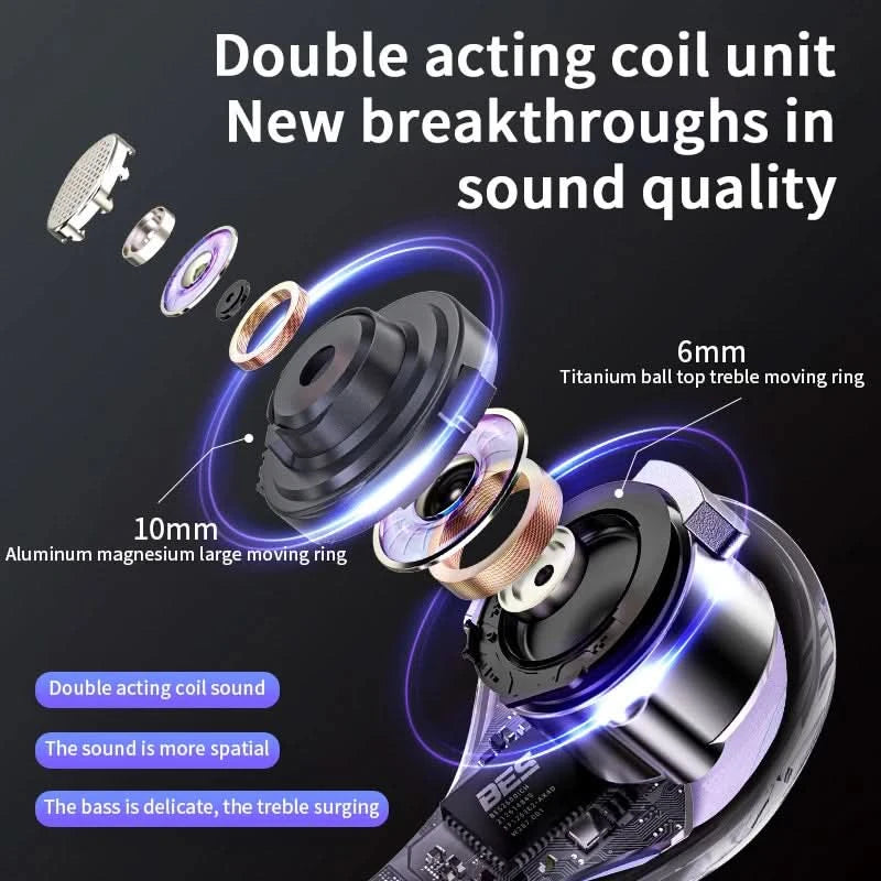 GreatWall 5.3 screen digital display video game wireless headset high endurance low latency sports wireless headset