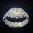 Luxury Original Brand Men Watch Fashion Bling Diamond Inlay Square Wristwatch Hip Hop Iced Out Man Jewelry Clock - M & M Global