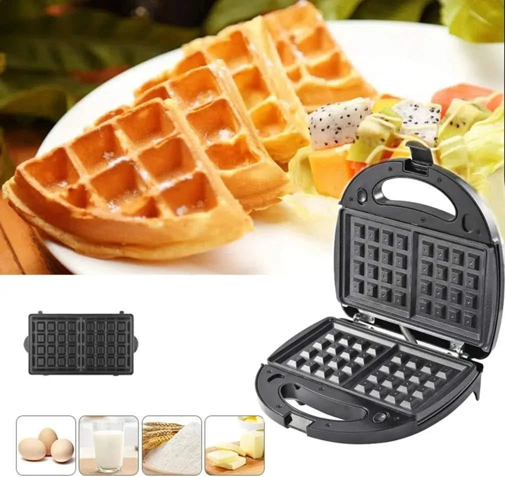 Mini Waffle Maker,Sandwich Maker Toastie ， 3 In 1 Multifunctional Electric ， Mini Waffle Sandwich Maker ， Grilling Machine Break - M & M Global