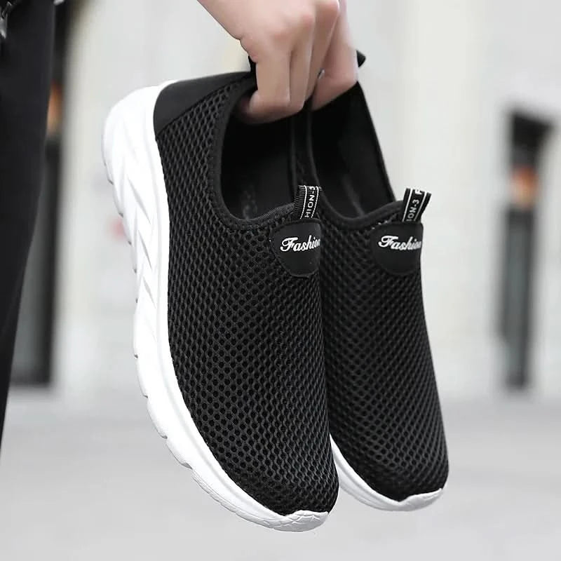 YRZL Mesh Loafers Men Casual Shoes Summer Lightweight Outdoor Male Walking Shoes Anti-slip Comfortable Slip on Loafers for Men - M & M Global