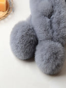 1pc Plush Cross Scarf Faux Rabbit Fur Thickened Plush Ball Thermal Scarf Thick Winter Women Neck Warmer Collar Neckerchief