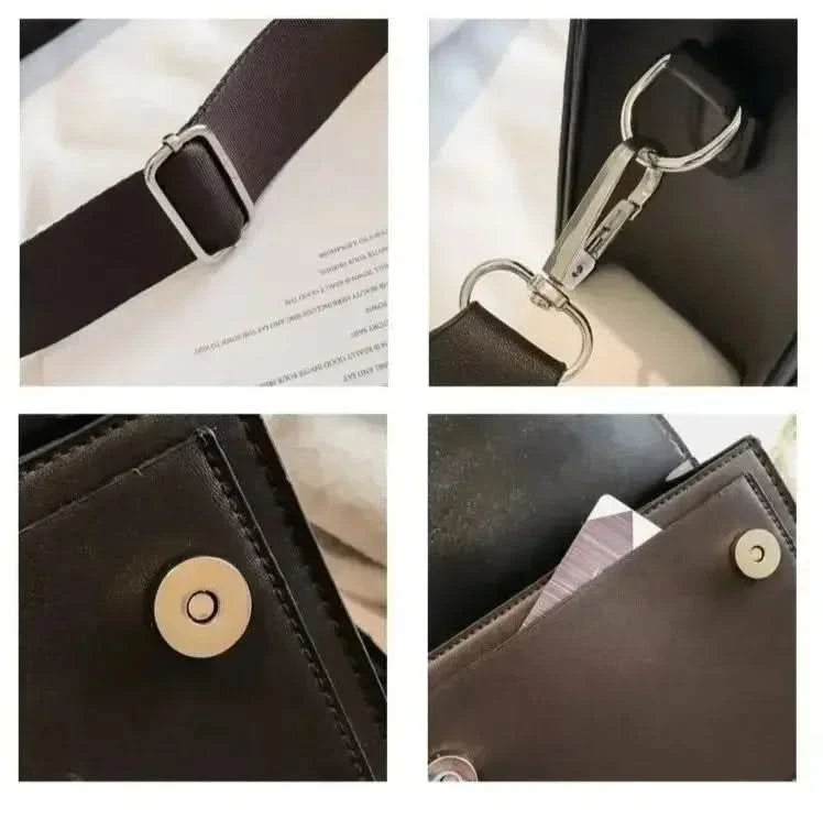 Women's versatile retro handle handbag, crossbody bag, single shoulder flip bag - M & M Global