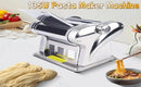 135W 110V Pasta Maker Machine, Two-Knife Electric Noodle Maker Machine Dough Roller Sheeter with Adjustable Thickness Setting, H - M & M Global