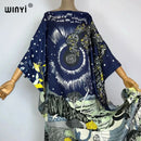 WINYI 2023 new Africa Fashion boho Popular printed twill Kaftan Maxi dress Summer Beach Bohemian Caftan long dress for lady - M & M Global