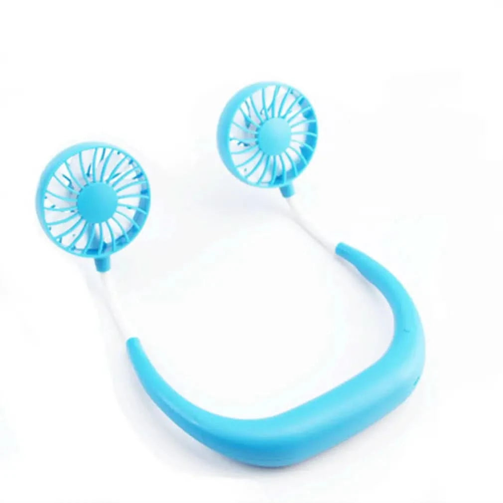 USB Charging Lazy Neck Fan Rechargeable Practical Wearable Sports Fan Convenient Outdoor Indoor Portable Fan - M & M Global
