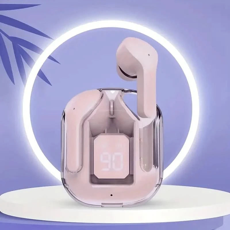 Original T2 Wireless Bluetooth Earphone Transparent HIFI Headphones LED Power Digital Display Stereo Sound Earphones for Xiaomi - M & M Global