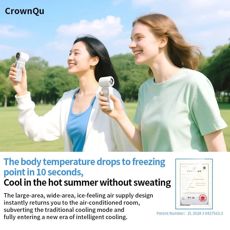 Mini Handheld Fan 4000mAh Pocket Portable High-speed Brushless Motor With Digital Display Outdoor Travel Cooling Turbo Jet Fan - M & M Global
