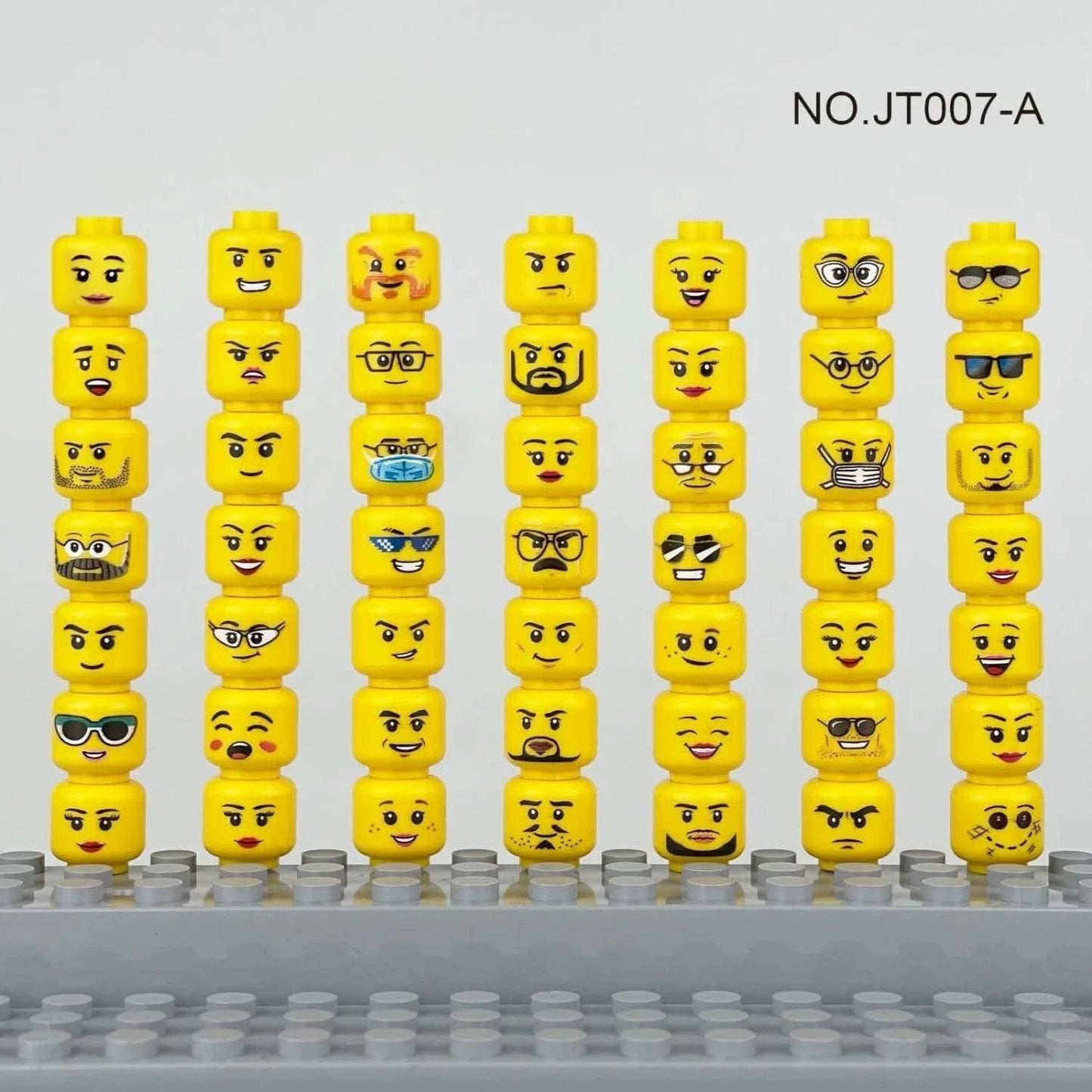 Buildings Blocks 3626 Figure Head Faces Creative Laugh Cry Cute Facial Expression Toy For High-Tech MOC Set - M & M Global