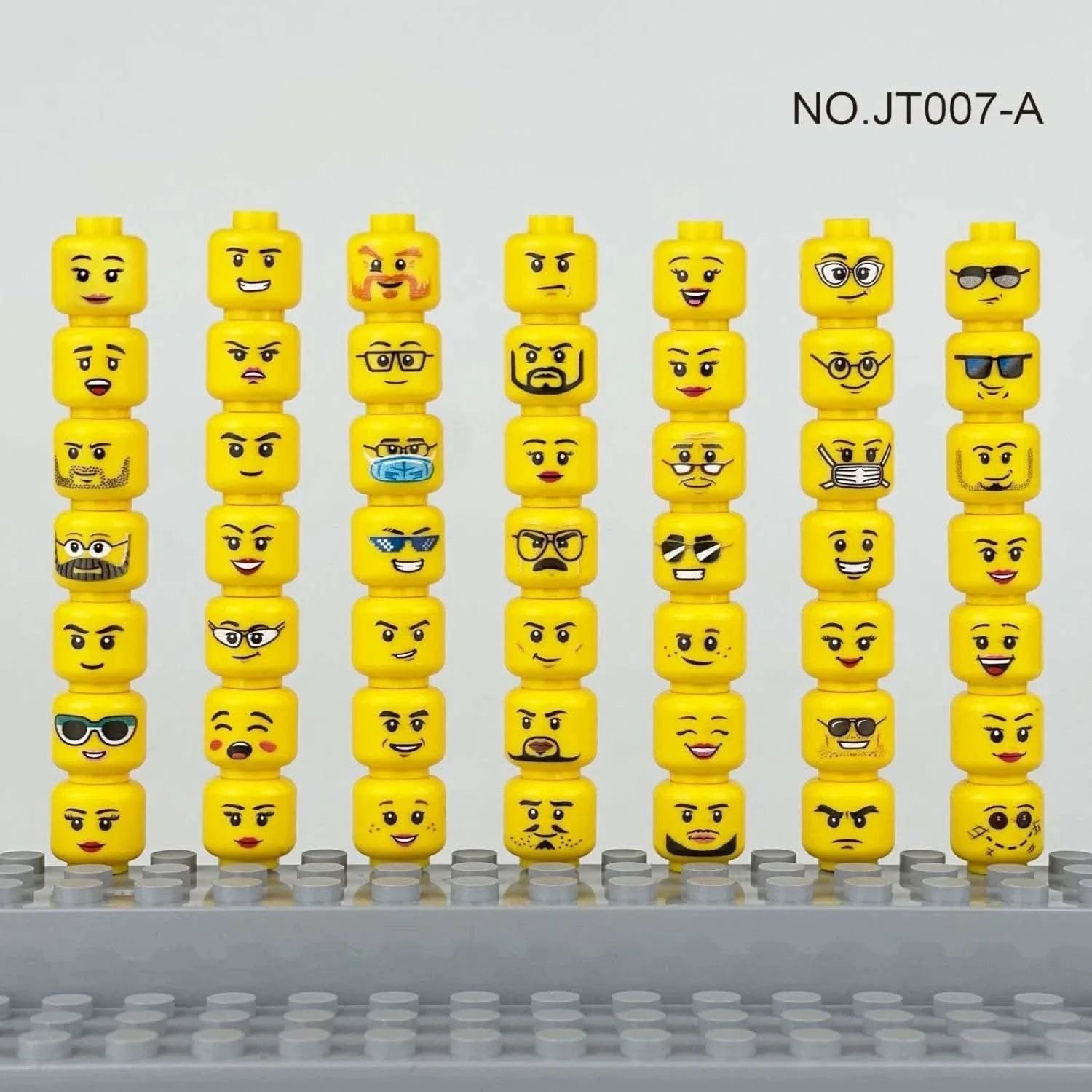 Buildings Blocks 3626 Figure Head Faces Creative Laugh Cry Cute Facial Expression Toy For High-Tech MOC Set - M & M Global