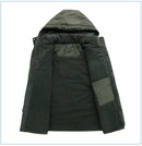 LZLLTT Men Winter Warm Parkas Mens Fleece  Jacket Parkas Men Casual Cotton Outdoor Fur Trench Padded Jackets Coats