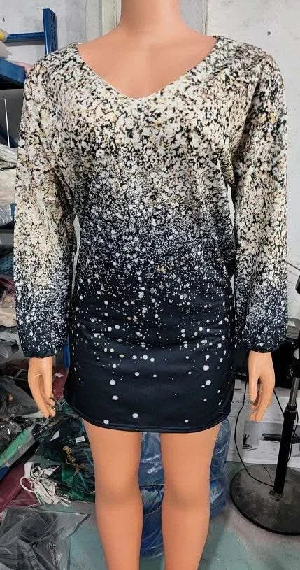 dresses for women 2022 Metal Decor Cold Shoulder Casual Dress Straight Mini Party dresses - M & M Global