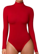 O Neck Long Sleeve Solid Color Sexy Bodysuit Women Autumn Winter Body Top Casual High Waist Lady Streetwear Bodysuits
