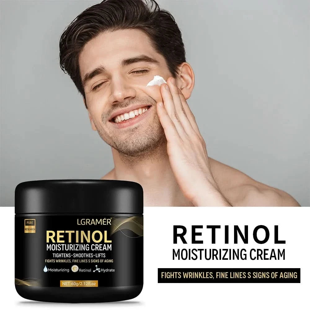 Retinol Face Men's Moisturizer Moisturizing Retinol Cream Anti-Wrinkle Aging Moisturizing Shrink Pores Whitening Smooth Retinol - M & M Global