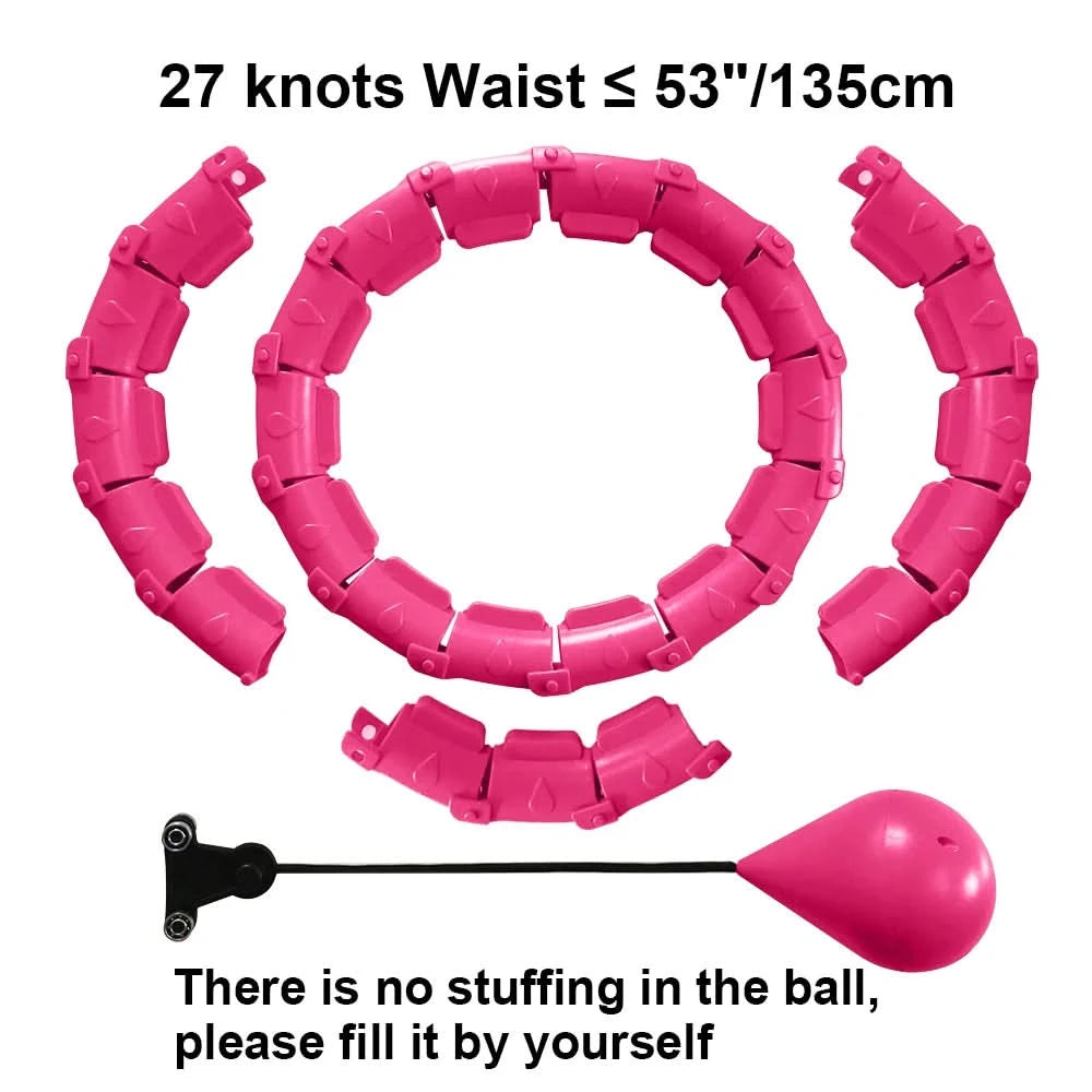 21/24/27/30 Knots Sport Fitness Hoops Abdominal Thin Waist Exercise Massage Hoop Fitness Equipment Gym Home Training Weight Loss - M & M Global