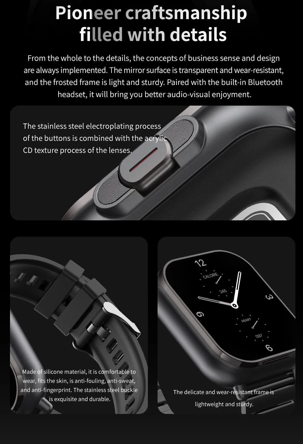 D8 2-In-1 Smartwatch with Headphone 2" Bt Call NFC Sleep Monitor Smart Watch Earbuds Compatible With iPhone Android 2025 - M & M Global