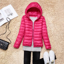Women Puffer Jacket 15 Colors Plus Size 5XL 6XL 7XL 2025 New Spring Autumn Female Ultra Lightweight Packable Hooded Down Coats