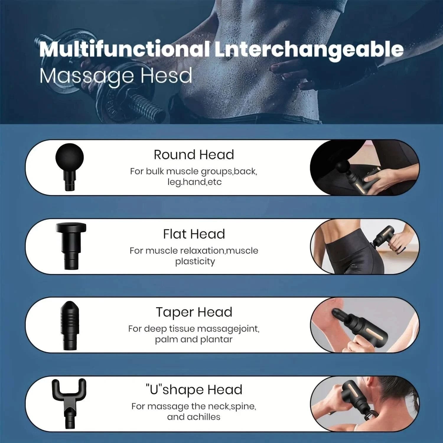 99 Level Massage Gun Fascia Deep Muscle Relax Body Neck Massager Electric Fitness Equipment Noise Reduction Male Female - M & M Global