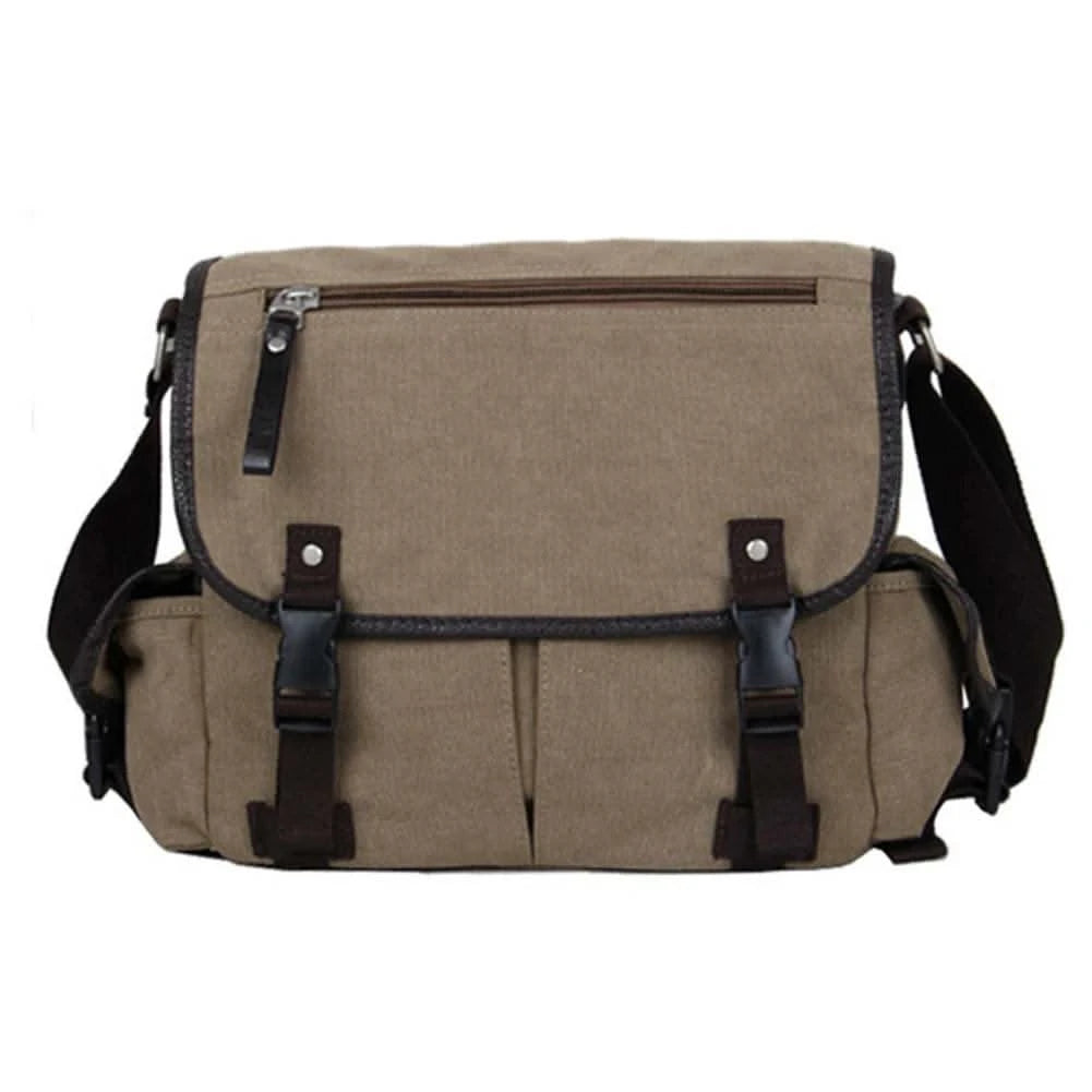 Classic Men Shoulder Bag Men's New Canvas Messenger Bag Outdoor Leisure Travel Multi Pockets Satchel Handbags Men's Designer Bag - M & M Global