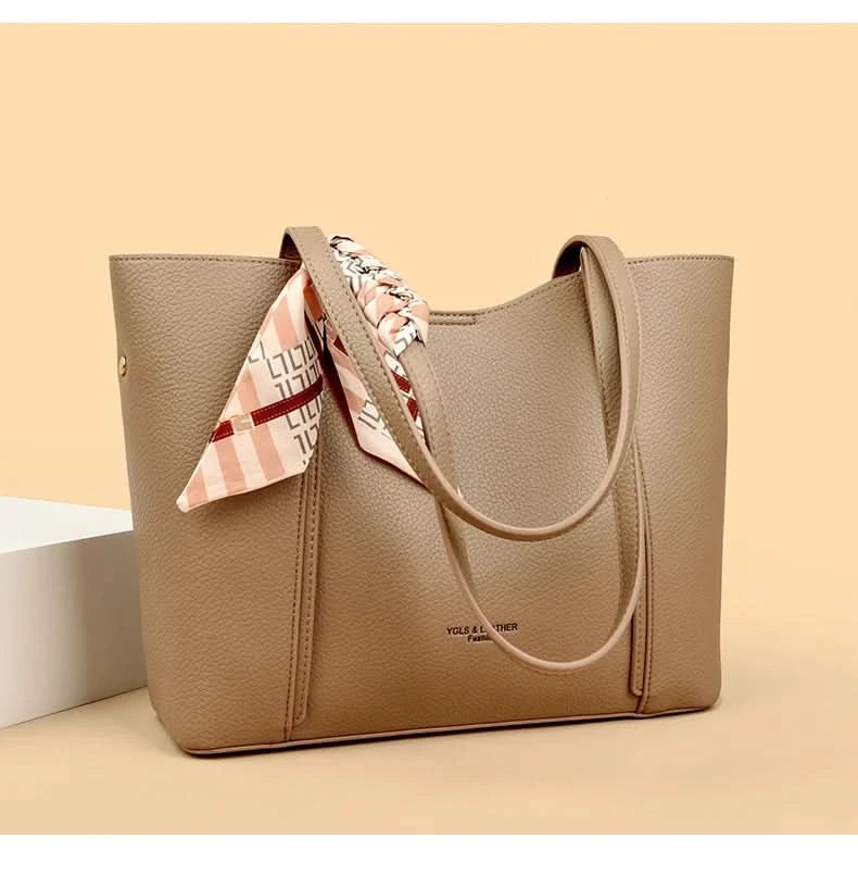 Genuine Brand Women Tote Bag High Quality Soft Leather Large Ladies Shoulder Crossbody Bag Luxury Female Shopping Handbag A Main - M & M Global