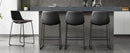 JHK Pu Leather Bar Stools Set of 2 Counter Height High Kitchen Dining Chairs Comfortable Sponge Cushion Island Modern Stool