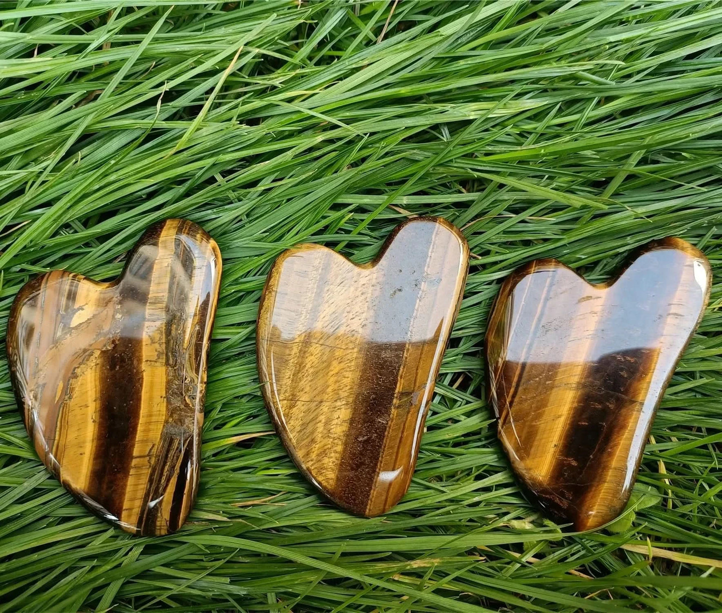Natural Tiger Eye Guasha Beautiful Massager Facial Scraping Tools Neck Face Scraper Massage Anti Wrinkle Relax Tool SPA Stone - M & M Global