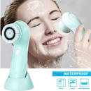 Facial Cleansing Brush Face Scrubber Electric Exfoliating Spin Cleanser Device Waterproof Deep Cleaning Massage Remove Blackhead - M & M Global