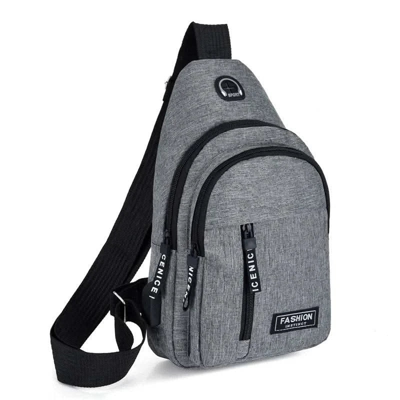 2025 New Multifunctional Chest Bag Men's Fashion Trend Oxford Cloth Shoulder Bag Korean Style Casual Waterproof Messenger Bag - M & M Global