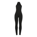 Weird Puss Sexy Peach Buttocks Jumpsuit Women Backless Halter Sleeveless Fitness Skinny Stretch Streetwear Sexy Activity Outfits