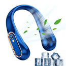 Neck Bladeless Fan Mini Ultra Long Life Portable Lazy Silent Fan Usb Charging Student Sports Office Digital Display Power 5 Gear - M & M Global