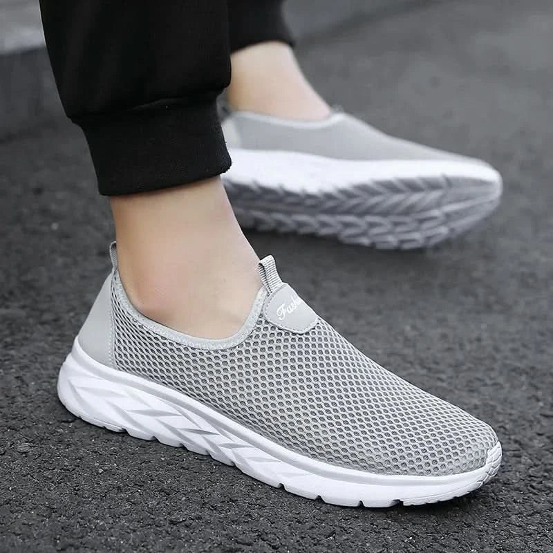 YRZL Mesh Loafers Men Casual Shoes Summer Lightweight Outdoor Male Walking Shoes Anti-slip Comfortable Slip on Loafers for Men - M & M Global